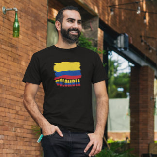 Camiseta Viagem Nacional de Bandeira da Colômbia