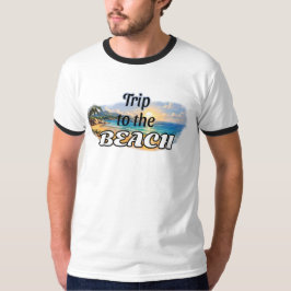 Camiseta Viagem para a Praia Fuga do Pôr do Sol Tropical De