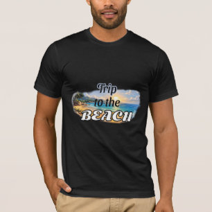 Camiseta Viagem para a Praia Projeto de Fuga do Pôr do Sol