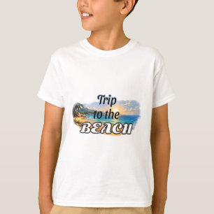 Camiseta Viagem para a Praia Projeto de Fuga do Pôr do Sol