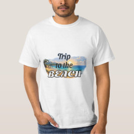 Camiseta Viagem para a Praia Projeto de Fuga do Pôr do Sol