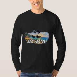 Camiseta Viagem para a Praia Projeto de Fuga do Pôr do Sol