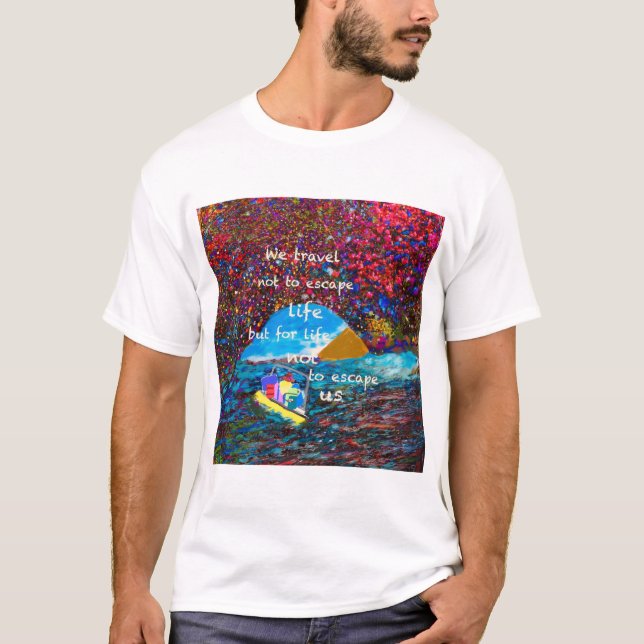 Camiseta Viagem para apreciar a vida (Frente)