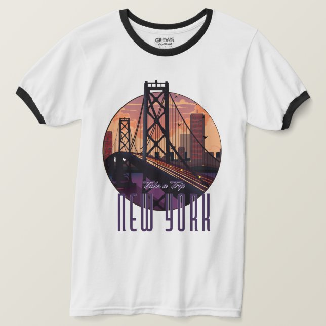 Camiseta Viagem Para Nova Iorque (Frente do Design)