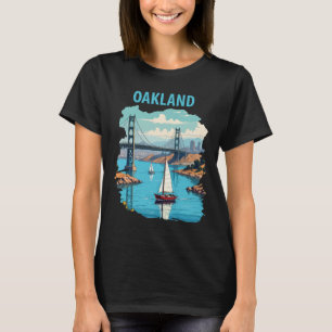 Camiseta Viagem para Oakland Califórnia Bay Bridge Harbor