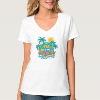 Camiseta Viagem para praia de mulheres