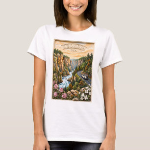 Camiseta Viagem pela Estrada da Geórgia EUA Paisagem Textur