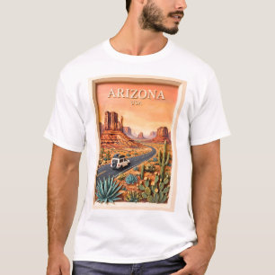 Camiseta Viagem pela Rota do Arizona Monumento Antigo Vale