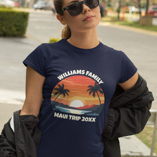 Camiseta Viagem Personalizada Maui Frio Nascer do Sol Palme