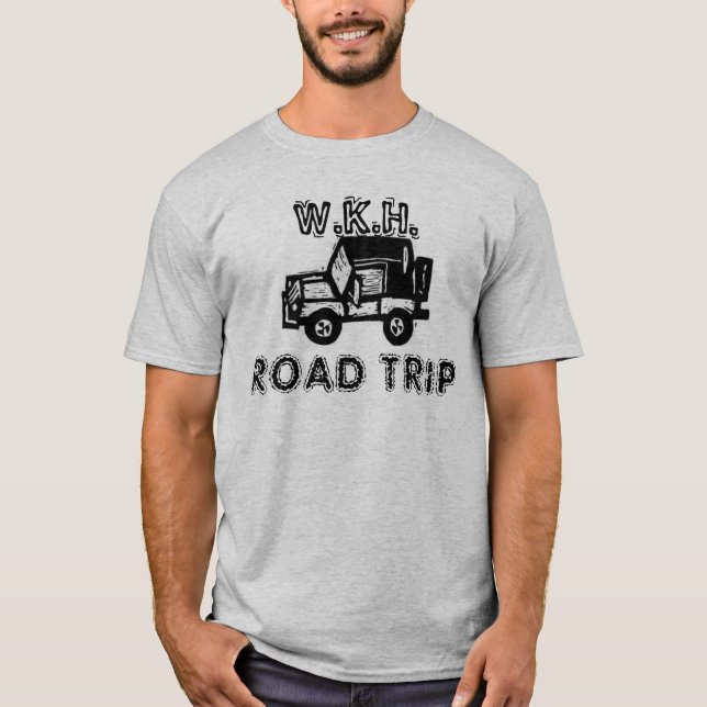 Camiseta VIAGEM POR ESTRADA da família (Frente)
