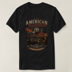 Camiseta Viagem Retro Americana pela Rota 66 Vintage