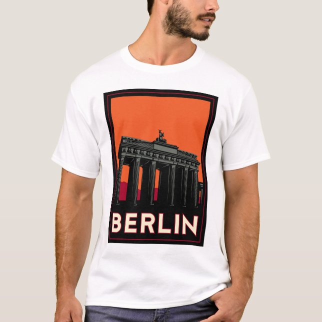Camiseta viagem retro do art deco o mais oktoberfest de (Frente)