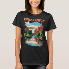 Camiseta Viagem Retro pelo Vale do Rio Kings Canyon