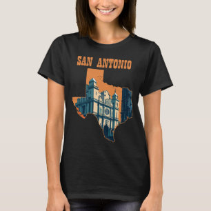 Camiseta Viagem Retro San Antonio Alamo Texas