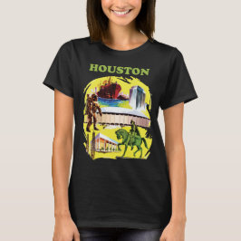 Camiseta Viagem Retro Verde Houston Space City