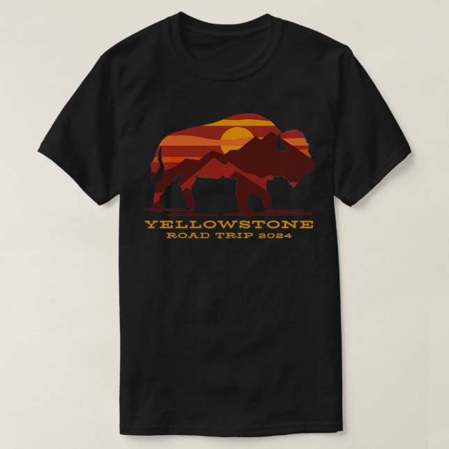 Camiseta Viagem Rodoviária da Família Parque Nacional Yello (Frente do Design)