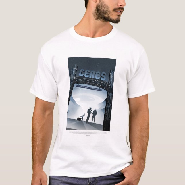 Camiseta Viagem Sci-Fi Ad, Ceres do Planeta Anão (Frente)