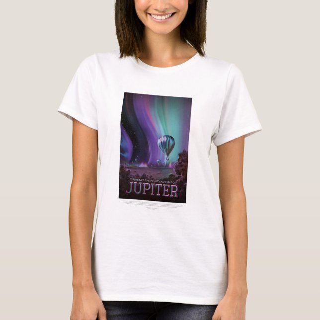 Camiseta Viagem Sci-Fi Ad, Júpiter Planeta (Frente)