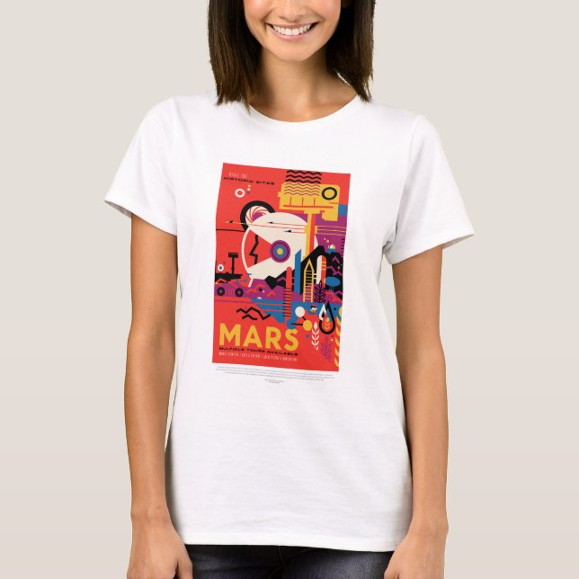 Camiseta Viagem Sci-Fi Ad, Planeta Marte (Frente)