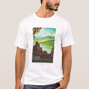 Camiseta Viagem Sci-Fi Ad, Planeta Terra