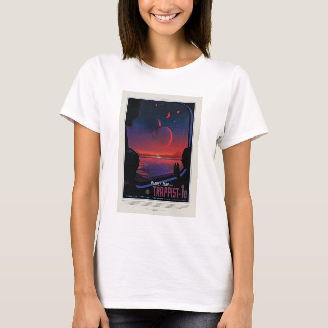Camiseta Viagem Sci-Fi Ad, Trapista Planeta-1e (Frente)