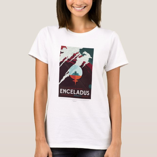 Camiseta Viagem Sci-Fi, Moon Enceladus (Frente)