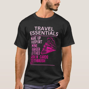 Camiseta Viagem Season Engraçado Essentials Não Esqueçam O