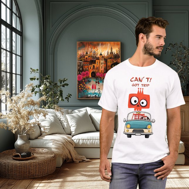 Camiseta Viagem Skeleton engraçado | Não posso. Tenho o Tri (Criador carregado)