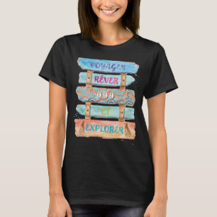 Camiseta Viagem, Sonho e Exploração: Praia exótica, paraíso