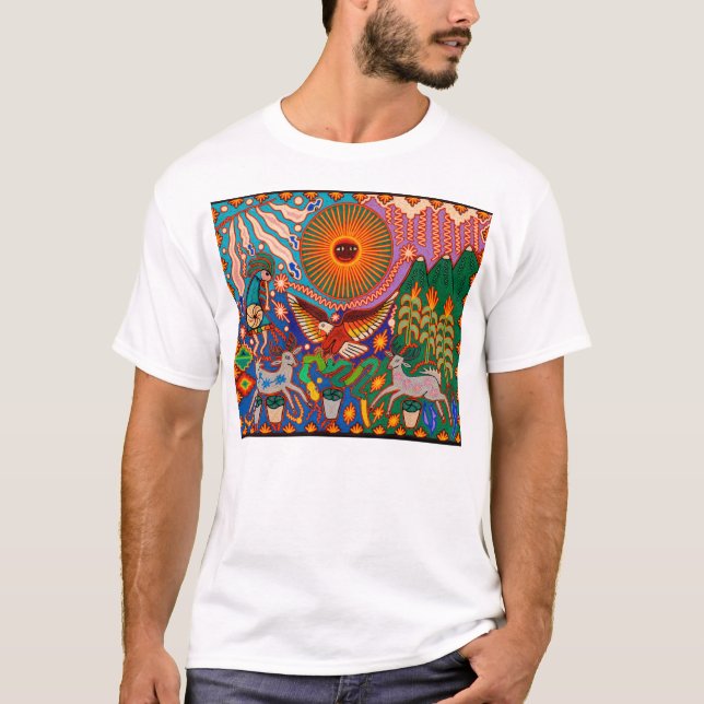 Camiseta Viagem tribal maia mexicano de Boho da arte de (Frente)