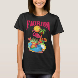 Camiseta Viagem Tropical do Flamingo da Flórida