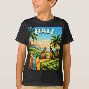 Camiseta Viagem Tropical Retro Bali
