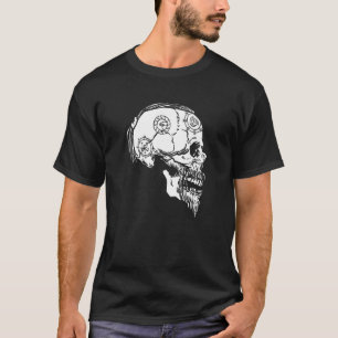 Camiseta Viagem Valhalla Crânio Mito Norse Cabelo Travado
