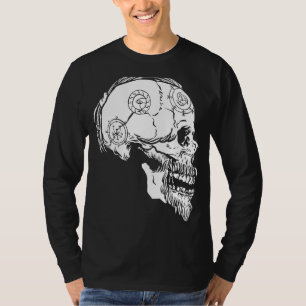 Camiseta Viagem Valhalla Crânio Mito Norse Cabelo Travado