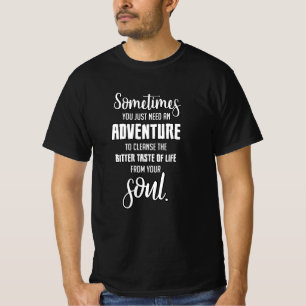 Camiseta Viagem Viajando Aspas Adventure Cote Ideia de Ofer