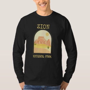 Camiseta Viagem Zion National Park Hikes Retro Mountain Uta