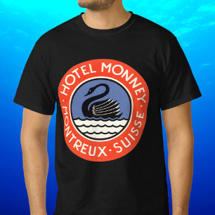 Camiseta Viagens Antigas, Hotel Swan Bird Monney Suíça