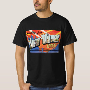 Camiseta Viagens Antigas NYC, Saudações de Nova York