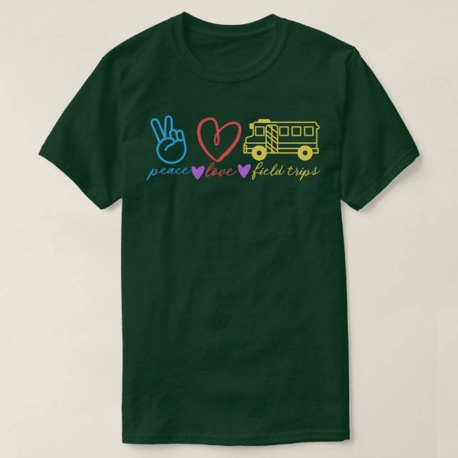 Camiseta viagens de campo de amor pela paz (Frente do Design)