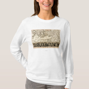 Camiseta Viagens do mapa de PaulPanoramic do apóstolo
