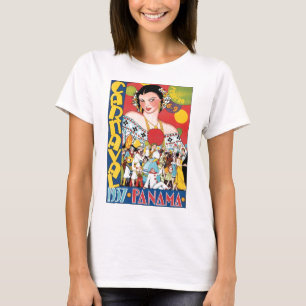 Camiseta Viagens vintage 1937, Mulher do Partido do Carnava