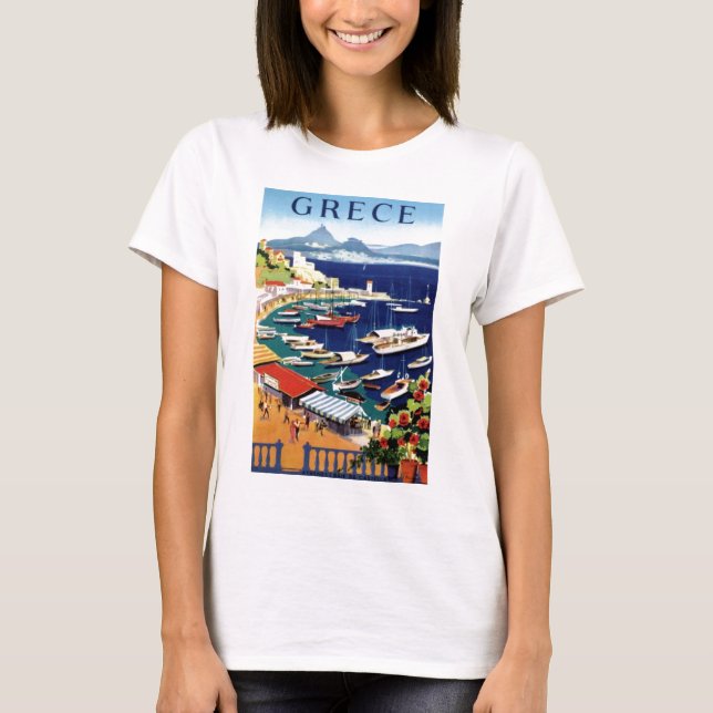 Camiseta Viagens vintage Atenas Grécia (Frente)