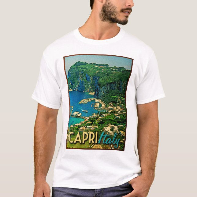 Camiseta Viagens vintage Capris Itália (Frente)