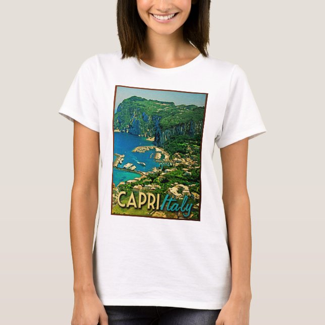 Camiseta Viagens vintage Capris Itália (Frente)