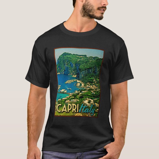Camiseta Viagens vintage Capris Itália (Frente)