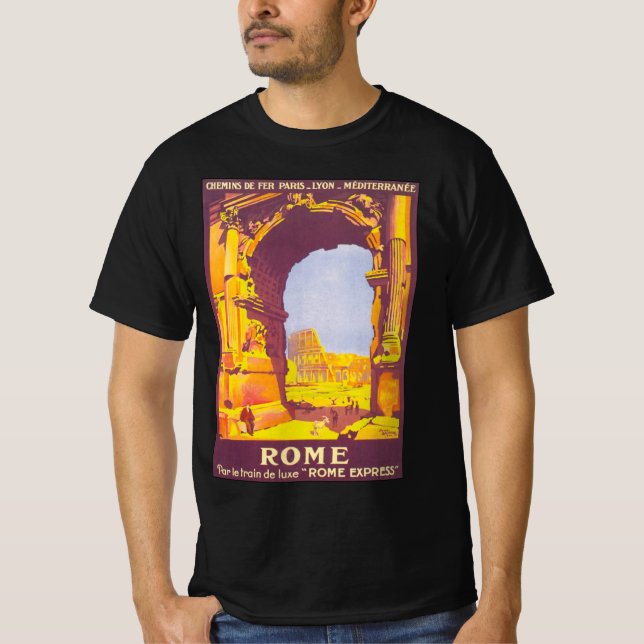 Camiseta Viagens vintage, Coliseu em Roma Itália (Frente)