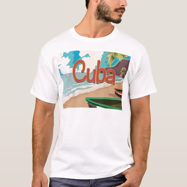 Camiseta Viagens vintage Cuba (Frente)