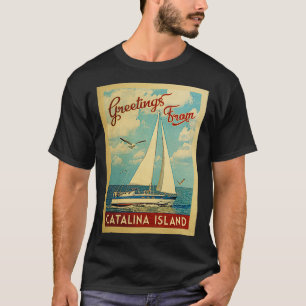 Camiseta Viagens vintage da ilha Catalina