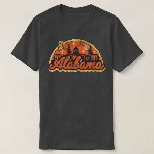 Camiseta Viagens vintage do Alabama (Frente do Design)