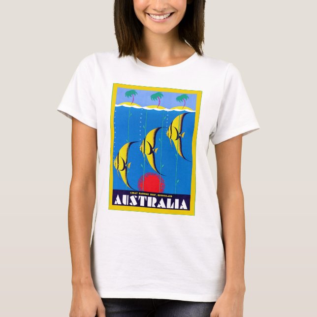 Camiseta Viagens vintage do ~ de Austrália (Frente)